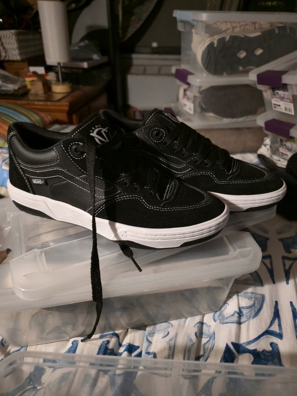 Vans Men's Black Low-Top Skate Sneakers